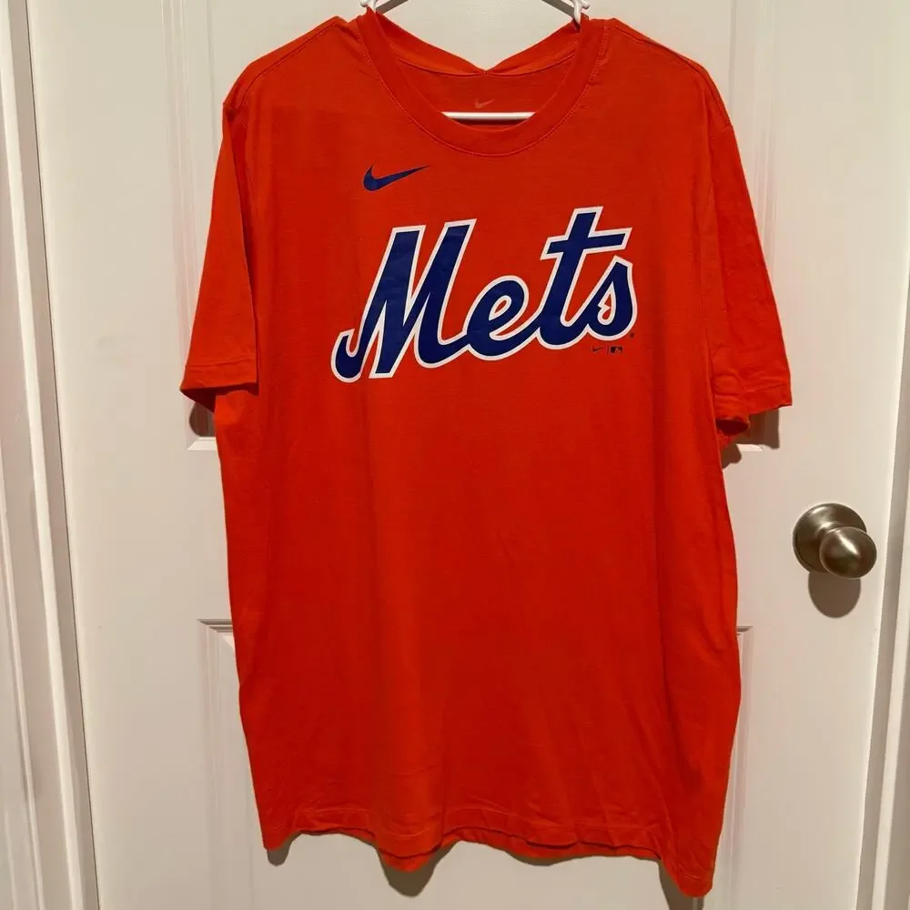Nike New York Mets Jeff McNeil T-shirt Men’s Large Orange MLB NWT